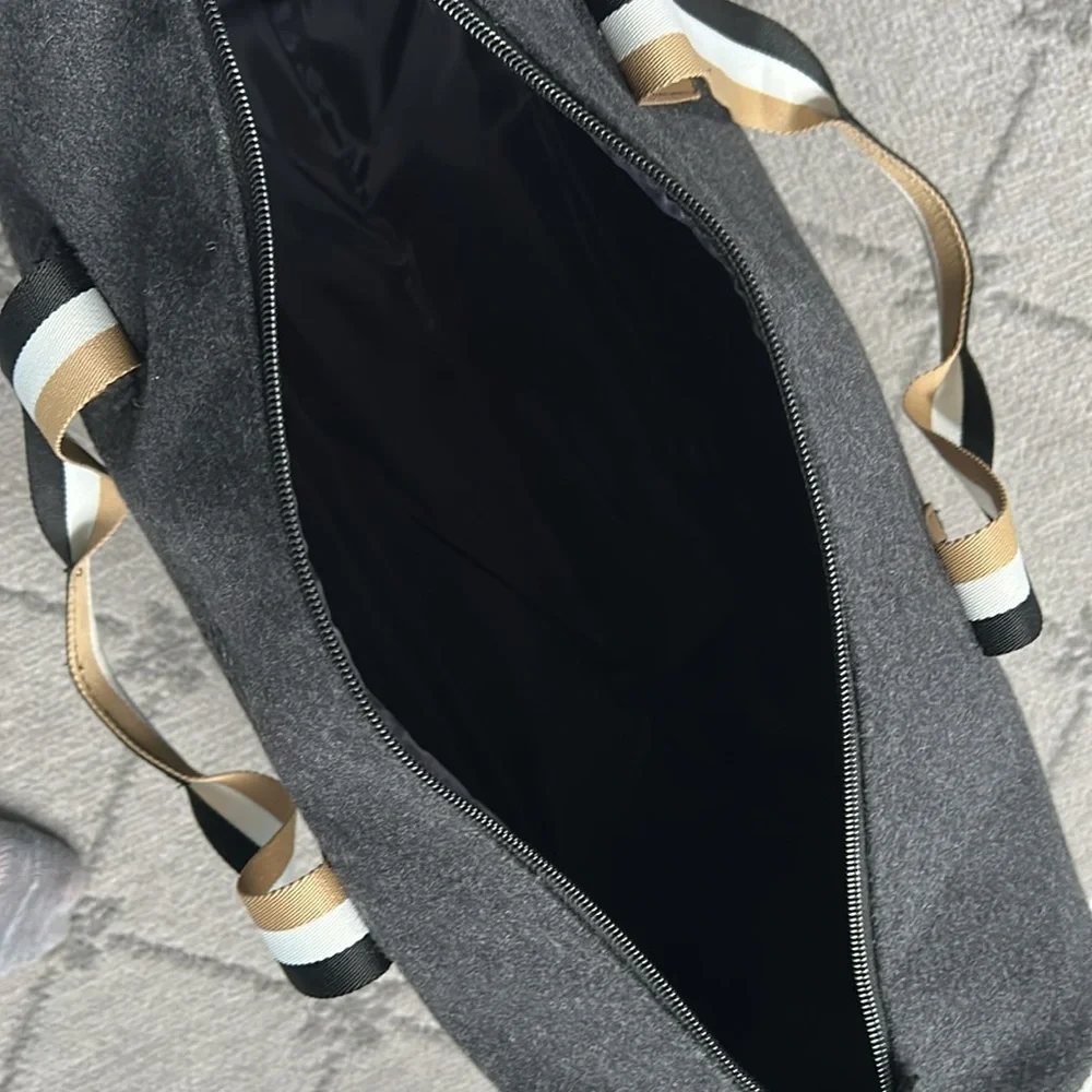 Boss Black Duffel Bag with Elegant Leather Handles